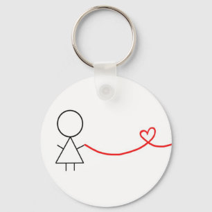 Flickadel av par Keychain Nyckelring