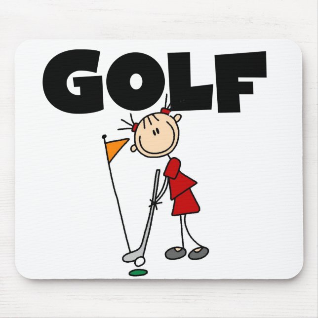 FlickaGOLFTshirts och gåvor Musmatta (Framsidan)