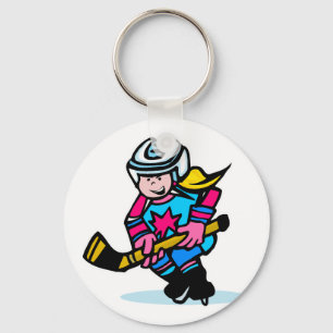 Flickahockey Nyckelring