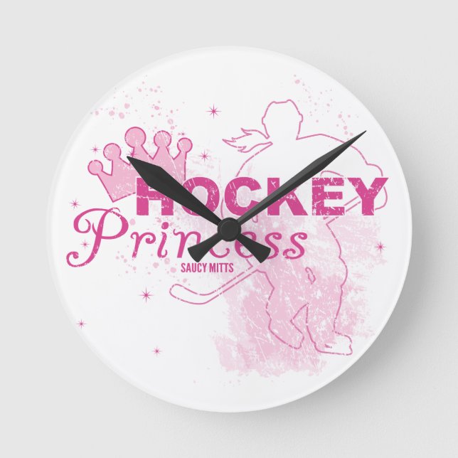 FlickahockeyPrincess Rund Klocka (Framsida)