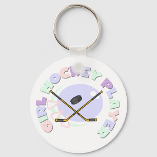 FlickahockeyspelareTshirts och gåvor Nyckelring
