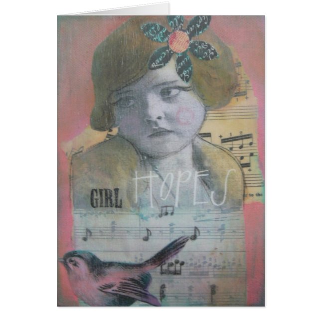 Flickahopp Hälsningskort (Framsidan)