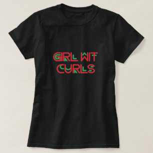 Flickaintelligens krullar T-tröja T Shirt