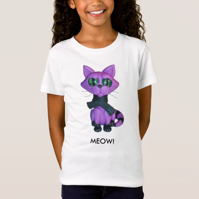 Flickakattungetshirt T-shirt (Framsida)