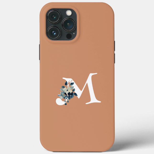 Flickaktig blommig med stor initial rosa elegant m (Baksida)