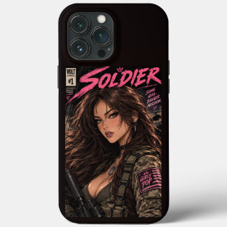 Flickaktig Pop Soldat Telefonfodral