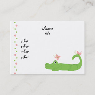 Flickaktigt alligator visitkort