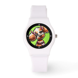 Flickaktigt aprikospudelAv-Koppel Art™ Armbandsur