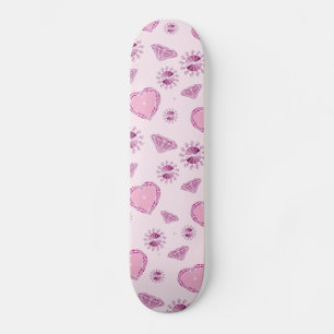 Flickaktigt Bling Old School Skateboard Bräda 21,6 Cm