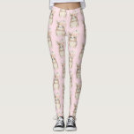Flickaktigt blom- blommor för rodnad för leggings<br><div class="desc">Moderiktig och ny design som presenterar den förtjusande bebiskaninen med en blom- huvudbonad</div>