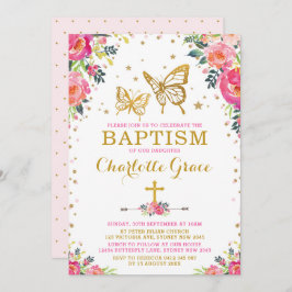 Flickaktigt blom- fjärilsdop för vattenfärg inbjudningar