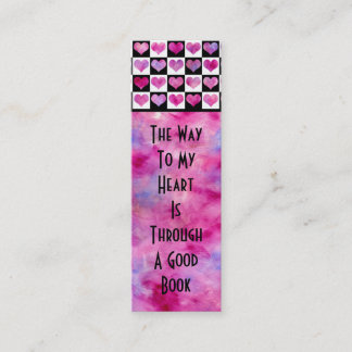 Flickaktigt bokmärke mini visitkort