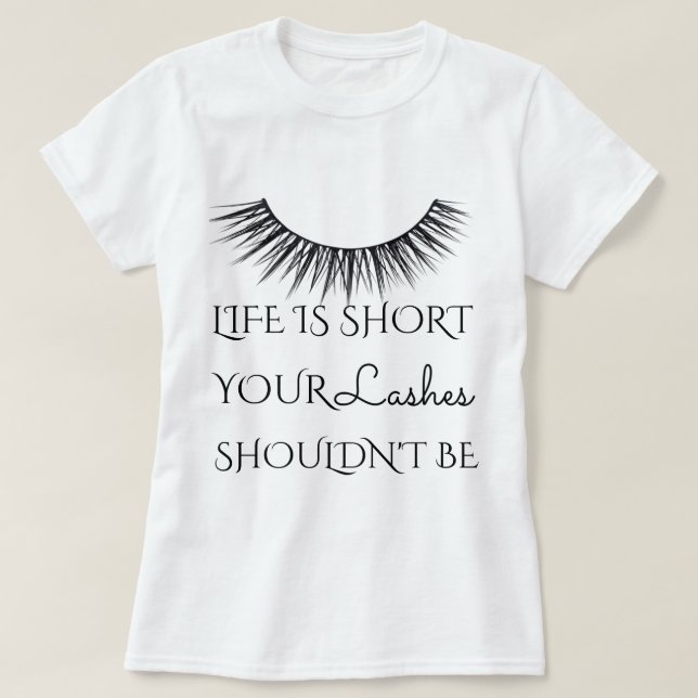 Flickaktigt chic ögonfransdesign tee shirt (Design framsida)
