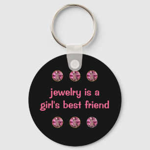 Flickaktigt diamant Keychains Nyckelring