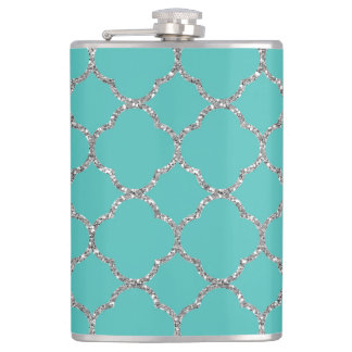 Flickaktigt flaska för silverQuatrefoil Fickplunta