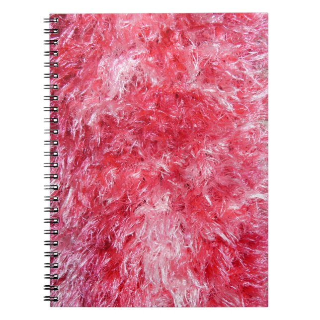 Flickaktigt flicka - rosa Fauxpäls Anteckningsbok (Framsidan)