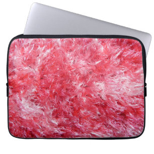 Flickaktigt flicka - rosa Fauxpäls Laptop Fodral