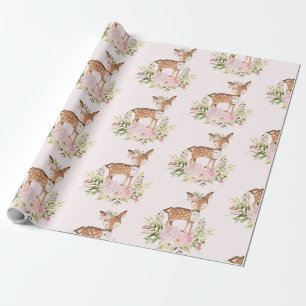 Flickaktigt födelsedag för baby shower för presentpapper