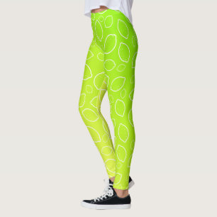 flickaktigt för gröntgult för sommar nytt mönster leggings