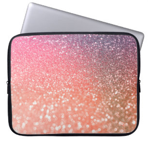 Flickaktigt för guldrodnad för trend rosa glitte laptop sleeve
