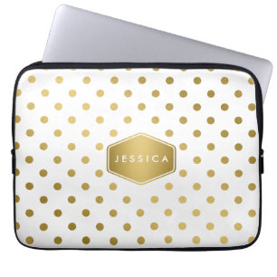 Flickaktigt för polka dotsmönster för glitter laptop sleeve