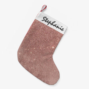 Flickaktigt Glam rosa rosguld omkullkastar, och Liten Julstrumpa