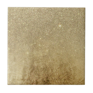 Flickaktigt glamoröst guld omkullkastar, och kakelplatta