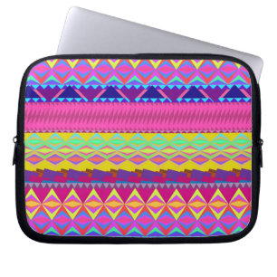 Flickaktigt gullig moderiktig aztec andes design laptop fodral