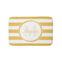Flickaktigt heltäckandegultrandar med Monogrammed Badrumsmatta