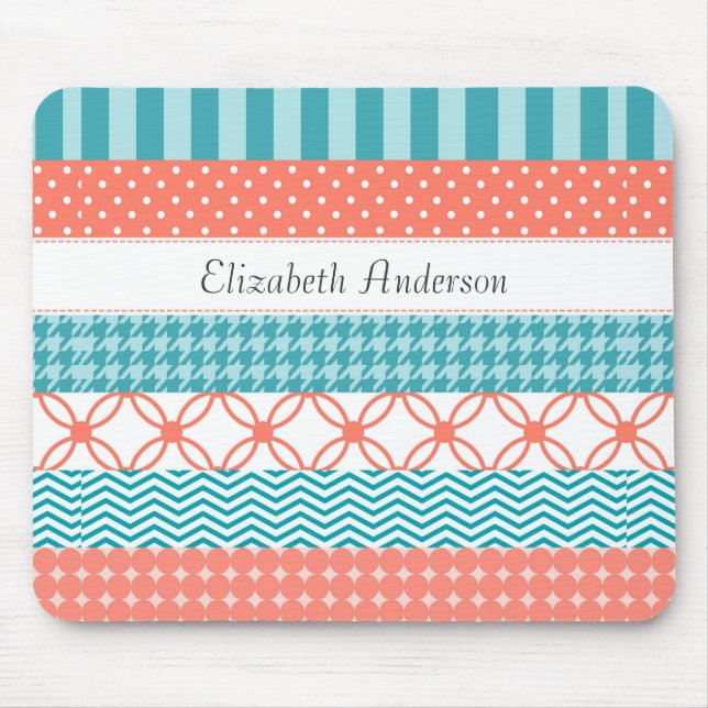 Flickaktigt korall och krickan Washi tejpar Musmatta (Framsidan)