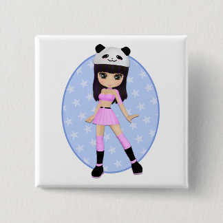 Flickaktigt kvadrerar det flickaDebbie partyet Knapp