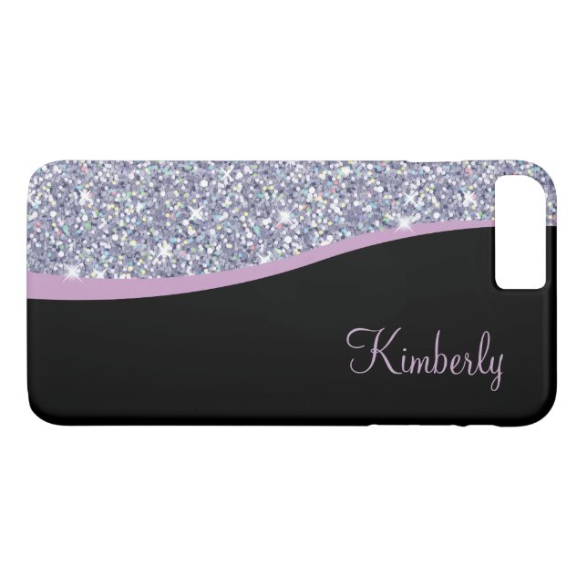 Flickaktigt Monogram Bling Case-Mate iPhone Skal (Baksida (horisontal))