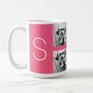 Flickaktigt Monogram för Collage för shock Kaffemugg