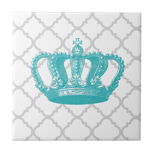 FLICKAKTIGT MÖNSTER FÖR GRÅ FÄRG QUATREFOIL FÖR KAKELPLATTA (Framsidan)