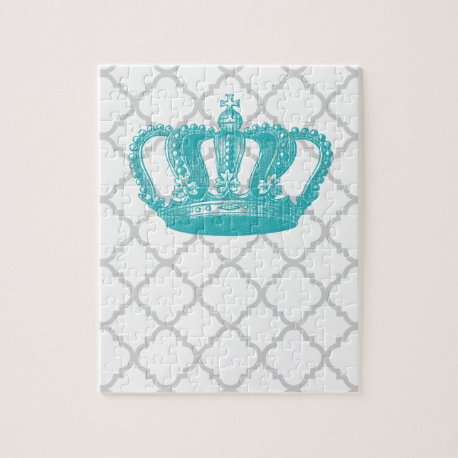 FLICKAKTIGT MÖNSTER FÖR GRÅ FÄRG QUATREFOIL FÖR PUSSEL (Vertikal)