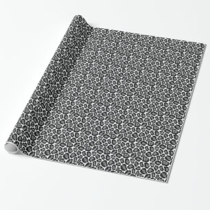 Flickaktigt mönster för snöLeopard som slår in Presentpapper