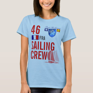 Flickaktigt nautisk besättning för t-shirt