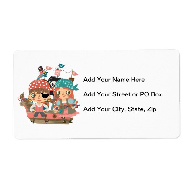 Flickaktigt pirater fraktsedel (Framsidan)