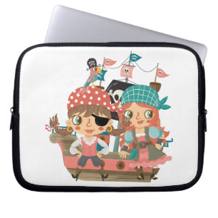 Flickaktigt pirater laptop sleeve