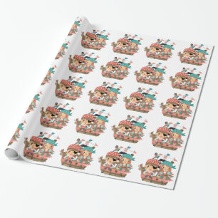 Flickaktigt pirater presentpapper