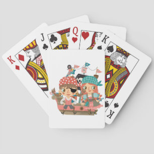 Flickaktigt pirater spel kort