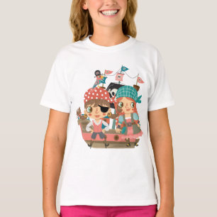 Flickaktigt pirater t-shirt
