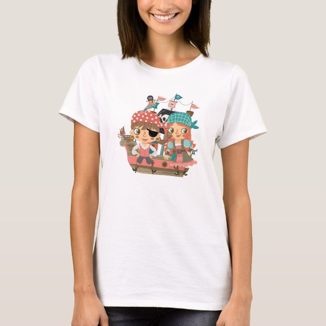 Flickaktigt pirater tee (Framsida)