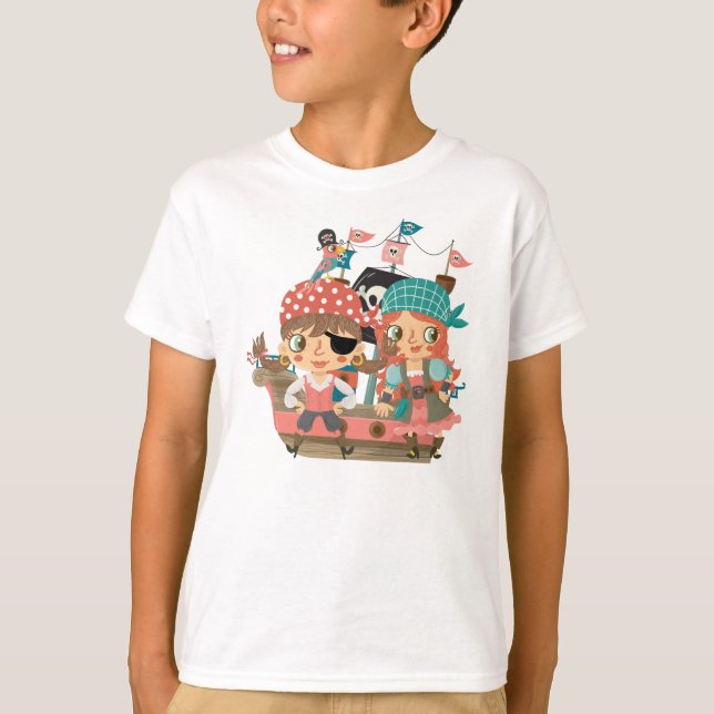 Flickaktigt pirater tee (Framsida)