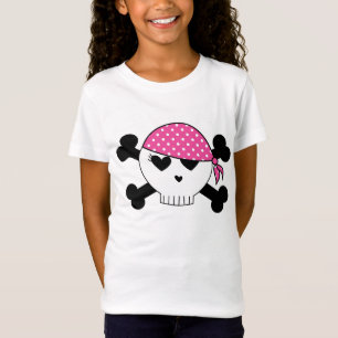 Flickaktigt piratskalle t-shirt