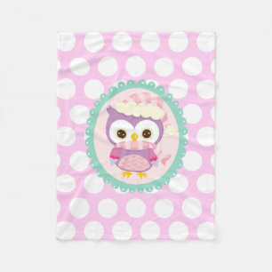 Flickaktigt purpurfärgad ljus ugglavinter - fleecefilt