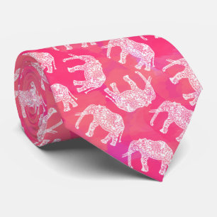 flickaktigt rosa färgrikt stam- blom- slips