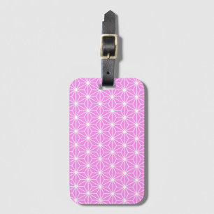 Flickaktigt rosa geometrisk Isosceles triangel Bagagebricka