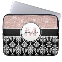 Flickaktigt rosa guld- Monogrammed