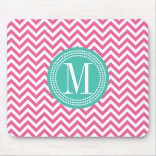 Flickaktigt rosa Monogram för Musmatta